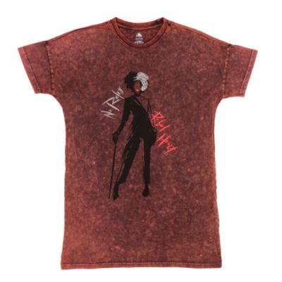 Camiseta cómoda roja Cruella para mujer, Disney Store