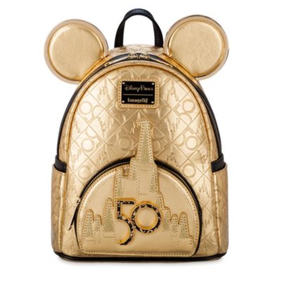 Loungefly minimochila Mickey Mouse 50th Anniversary Luxe Logo
