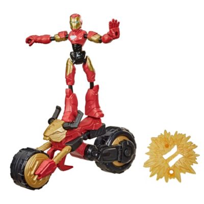 Figura de acción y moto flexibles Iron Man, Hasbro