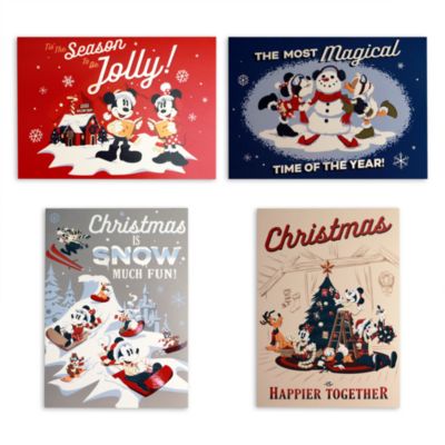 Set de 16 postales de Navidad, Walt’s Holiday Lodge, Disney Store