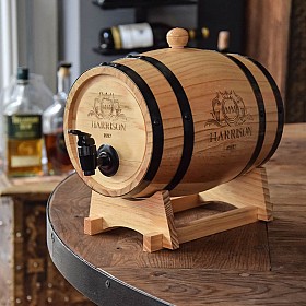 Barril de madera para servir vino o whisky