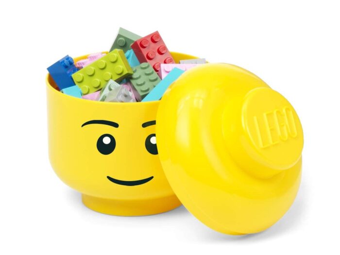 LEGO Cabeza para almacenamiento mini amarillo brillante (chico)
