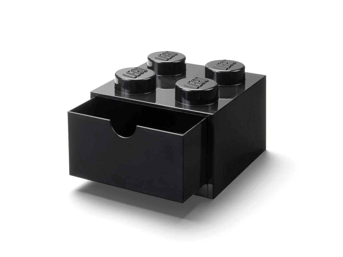 LEGO Cajón de escritorio de 4 espigas (negro)