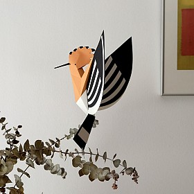 Figura de papel 3D pájaro abubilla Plego
