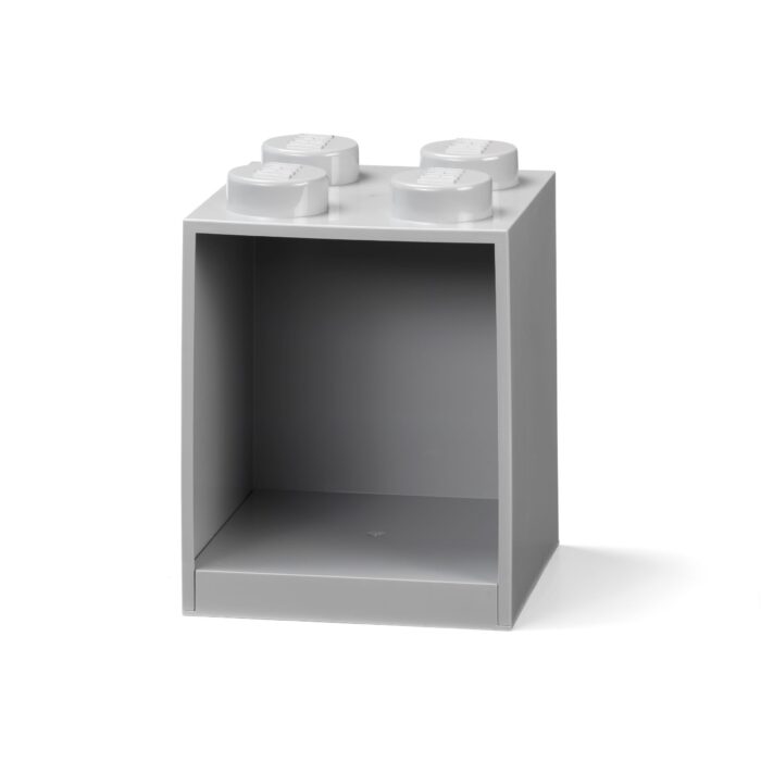LEGO Ladrillo-Estantería de 4 Espigas (gris)