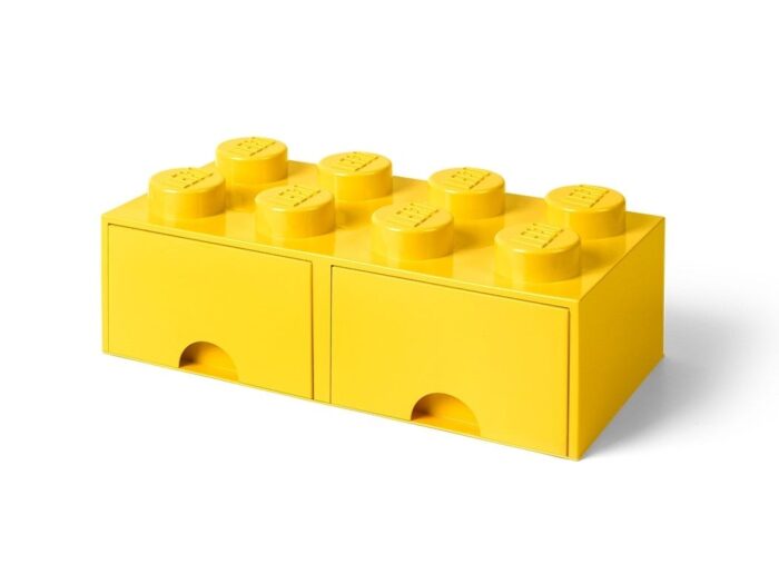 LEGO Ladrillo de 8 Espigas con Cajón (amarillo)