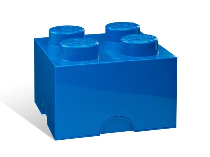 LEGO Ladrillo de Almacenamiento de 4 Espigas (azul)