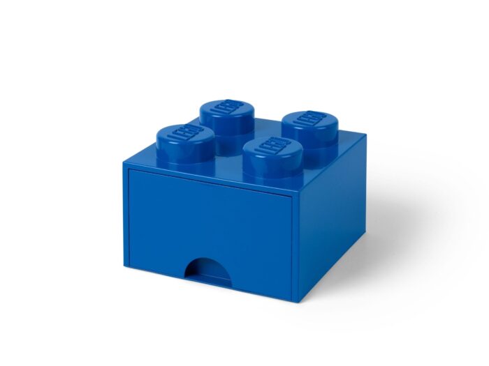 LEGO Ladrillo de almacenamiento azul de 4 espigas con cajón