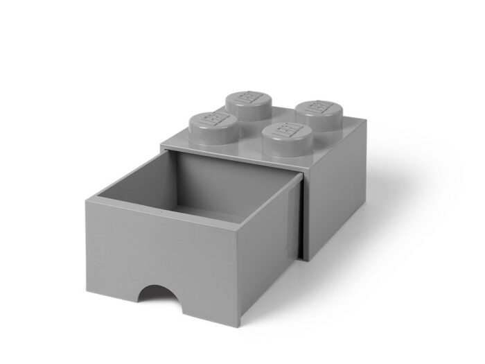 LEGO Ladrillo de almacenamiento con cajón gris piedra medio de 4 espigas LEGO®