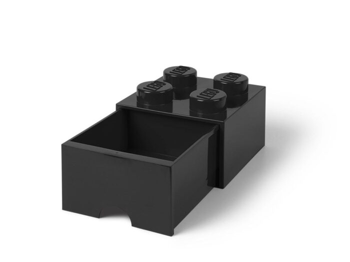 LEGO Ladrillo de almacenamiento con cajón negro de 4 espigas LEGO®
