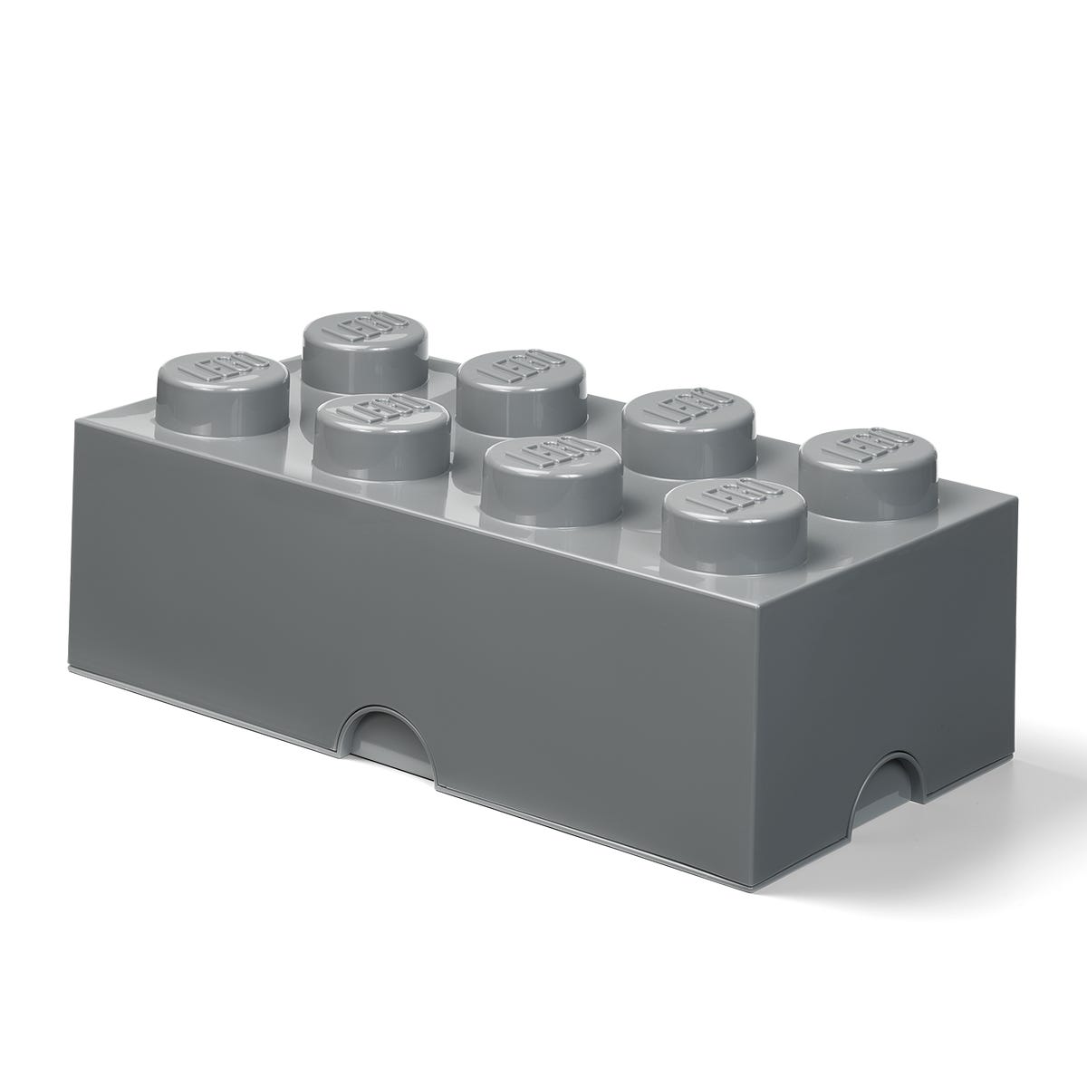 LEGO Ladrillo de almacenamiento de 8 espigas (gris)