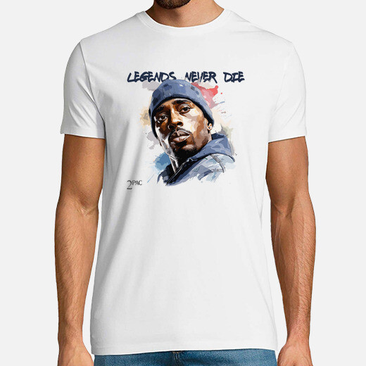 camiseta tupac shakur legends never die